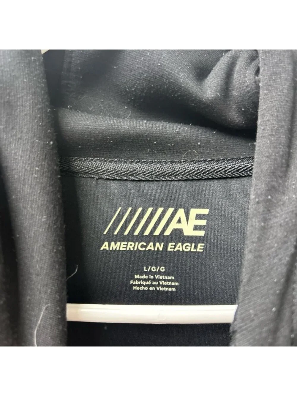 American Eagle Men’s‎ Black and Grey Active Flex Pullover Hoodie